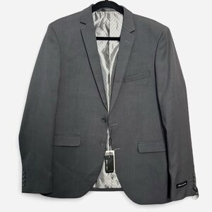Men's Gray Pinstripe Blazer